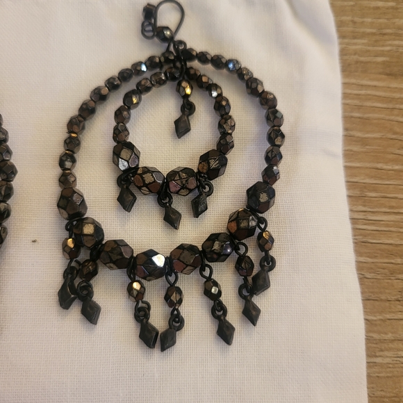 Vintage Beaded Chandelier Earrings - Picture 4 of 6